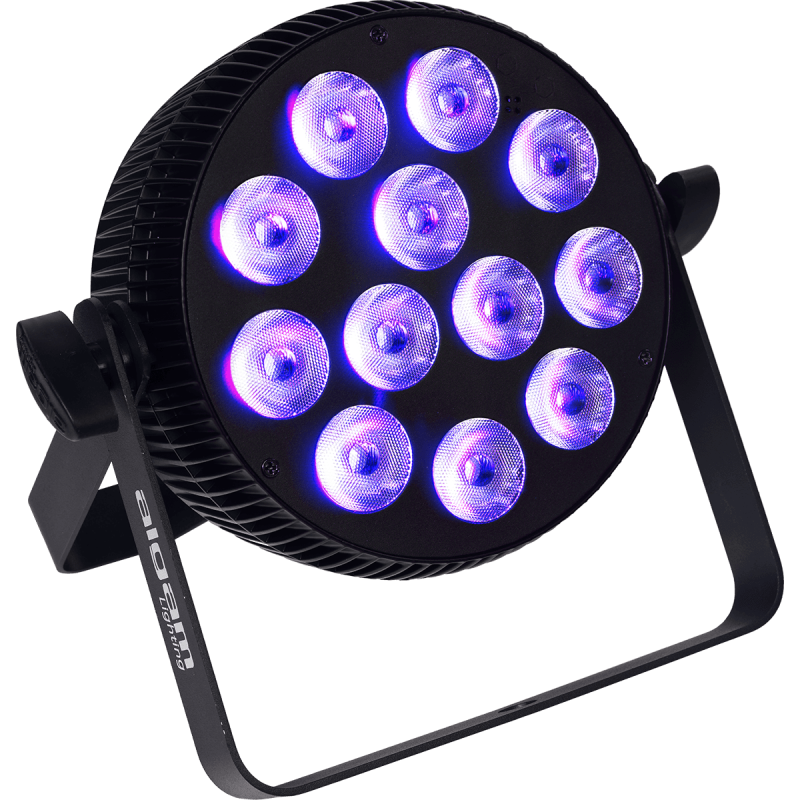 ALGAM LIGHTING SLIMPAR-1210-HEX projecteur à led 12x10w 6-en-1 rgbwau slim