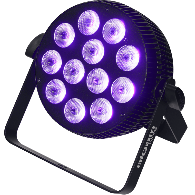 ALGAM LIGHTING SLIMPAR-1210-HEX projecteur à led 12x10w 6-en-1 rgbwau slim