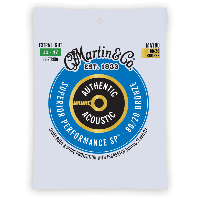 MARTIN MA180 authentic 12 cordes extra light 80/20