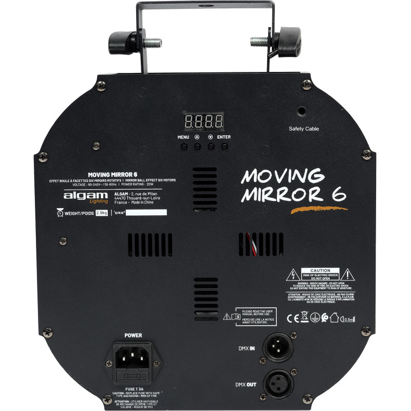 ALGAM LIGHTING MOVING-MIRROR-6 effet boule à facette motorisé