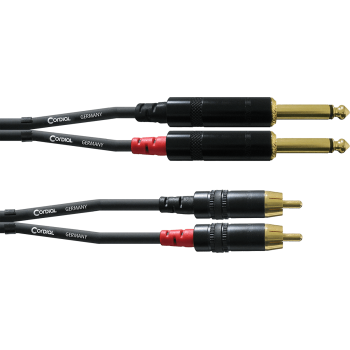 CORDIAL CFU6PC câble audio double jack mono/rca 6 m