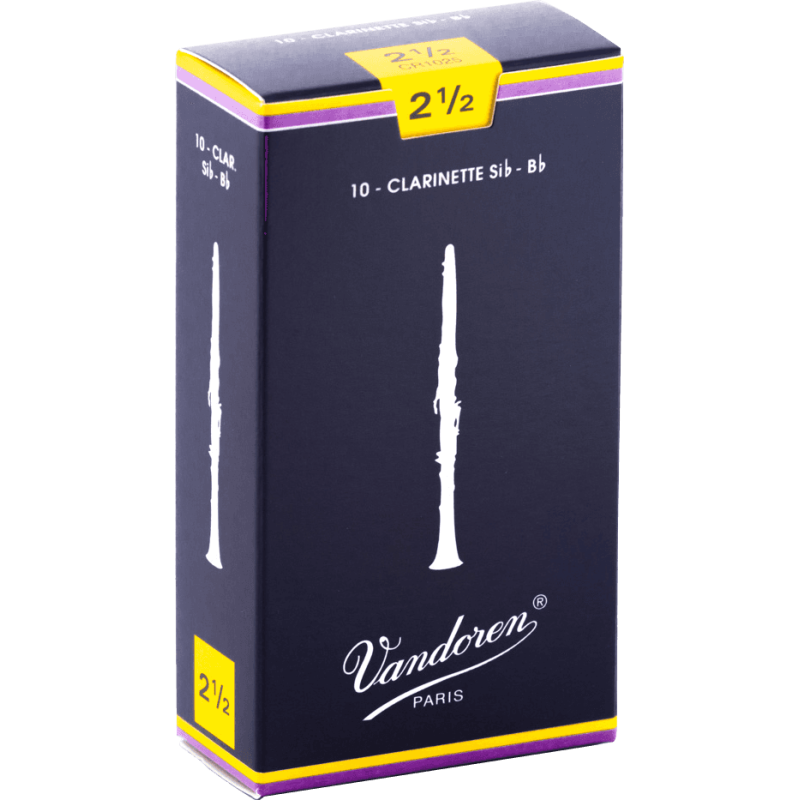 VANDOREN CR1025 anches clarinette sib traditionnelles force 2,5