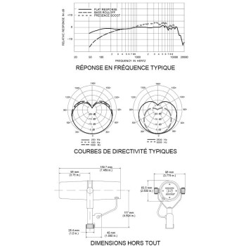 SHURE SM7B micro broadcast dynamique large capsule