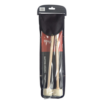 STAGG SMTIM F50 mailloches de timbales avec manche en érable et tête en feutre de 50 mm de diamètre