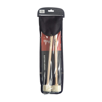 STAGG SMTIM F50 mailloches de timbales avec manche en érable et tête en feutre de 50 mm de diamètre