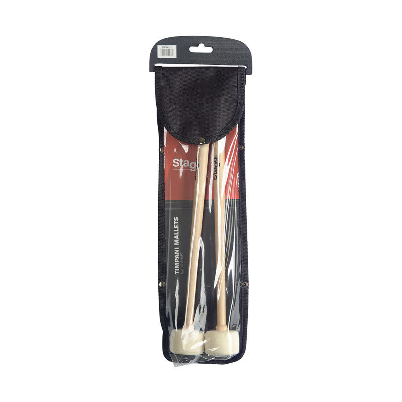 STAGG SMTIM F50 mailloches de timbales avec manche en érable et tête en feutre de 50 mm de diamètre