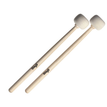 STAGG SMTIM F50 mailloches de timbales avec manche en érable et tête en feutre de 50 mm de diamètre