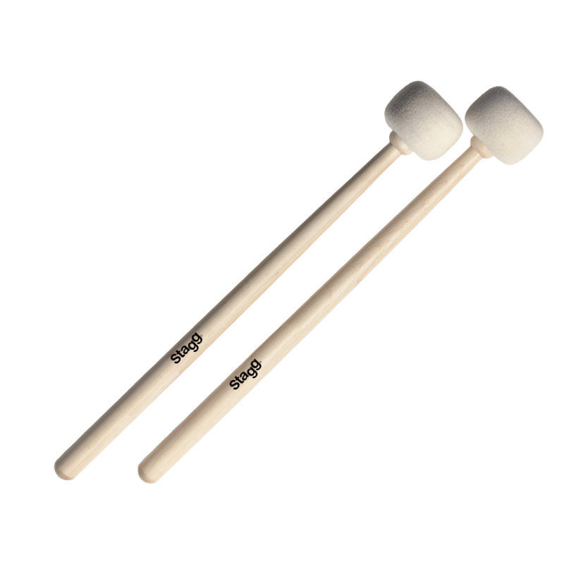 STAGG SMTIM F50 mailloches de timbales avec manche en érable et tête en feutre de 50 mm de diamètre