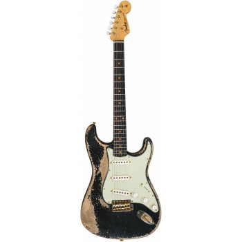 FENDER CUSTOM SHOP 61 Strat Super heavy Relic Black Gold Hardware Masterbuilt Andy Hicks