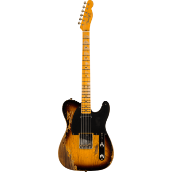 FENDER CUSTOM SHOP 1952 Telecaster Super Heavy Relic 1-Piece Quartersawn Maple Neck Aged 2-Color Sunburst