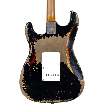 FENDER CUSTOM SHOP 61 Stratocaster Super heavy Relic black over sunburst