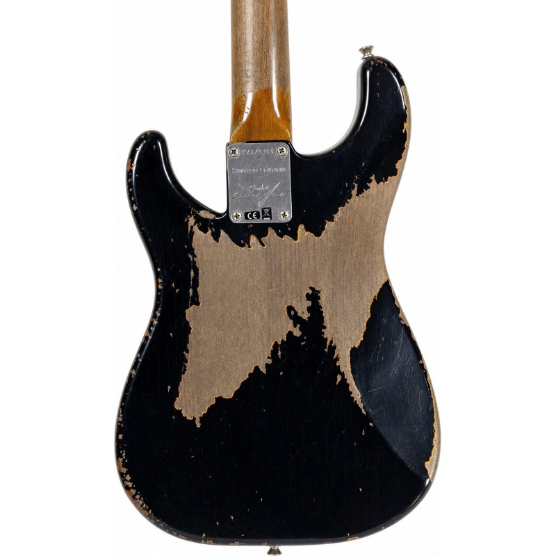 FENDER CUSTOM SHOP 61 Stratocaster Super heavy Relic black over sunburst