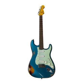 FENDER CUSTOM SHOP 61 STRAT HEAVY RELIC LTD Aged Ocean Turqouise over Sunburst