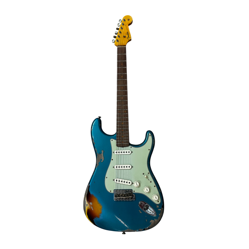 FENDER CUSTOM SHOP 61 STRAT HEAVY RELIC LTD Aged Ocean Turqouise over Sunburst