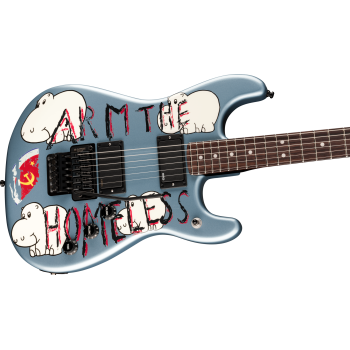 FENDER Presents: Tom Morello "Arm The Homeless" touche palissandre Blue Ice Metallic