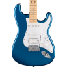 FENDER Standard Stratocaster HSS touche erable plaque blanche Aqua Marine Metallic