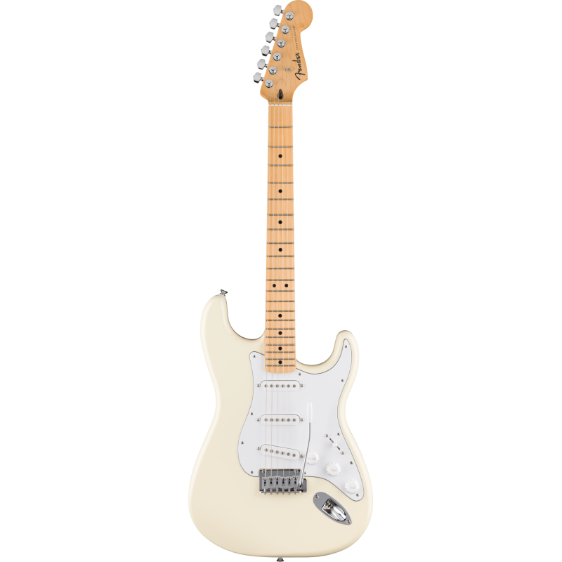 FENDER Standard Stratocaster touche erable plaque blanche Olympic White
