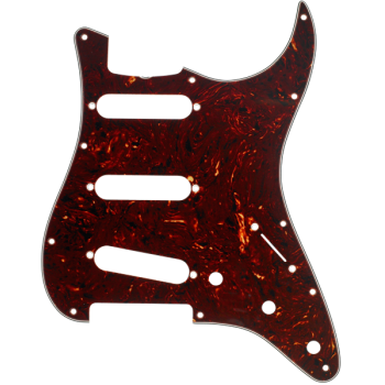 FENDER Pickguard Stratocaster S/S/S with Truss Rod Notch 11-Hole Vintage Mount Brown Tortoise Shell 4-Ply