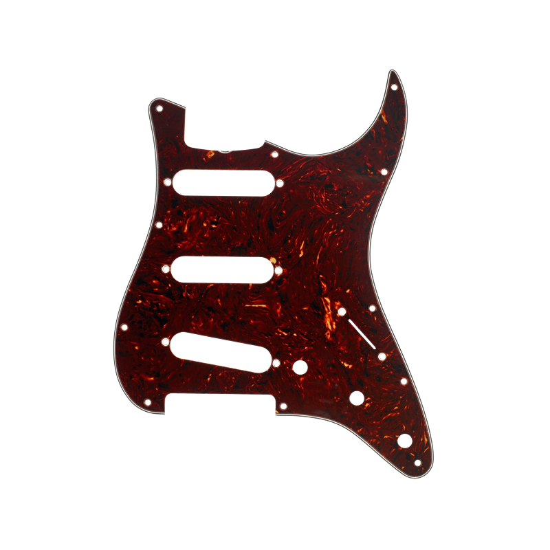 FENDER Pickguard Stratocaster S/S/S with Truss Rod Notch 11-Hole Vintage Mount Brown Tortoise Shell 4-Ply