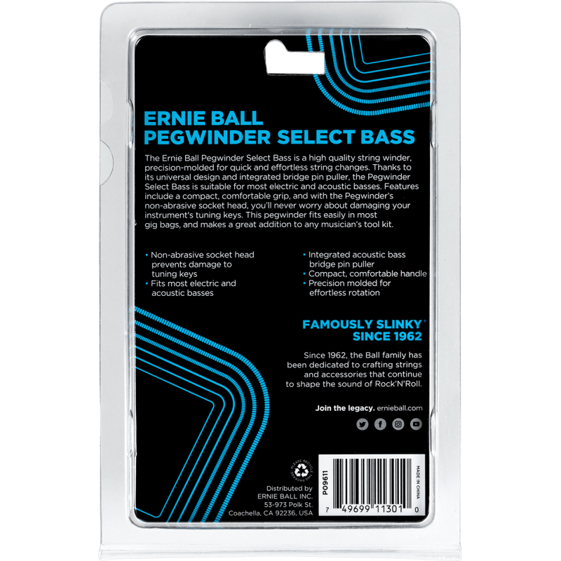 ERNIE BALL 9611 tourne mécanique pegwinder select pour basse
