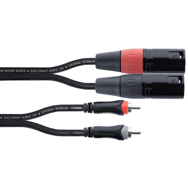 CORDIAL EU3MC câble audio double xlr mâle / rca 3 m