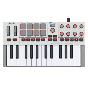 AKAI MPK MINI4-W clavier maître compact 25 touches 8 pads 8 encodeurs gris