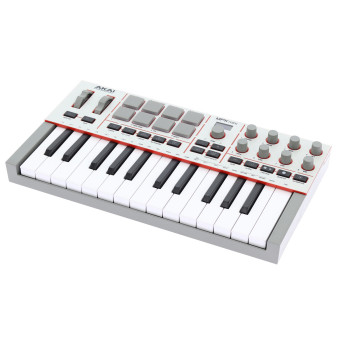AKAI MPK MINI4-W clavier maître compact 25 touches 8 pads 8 encodeurs gris
