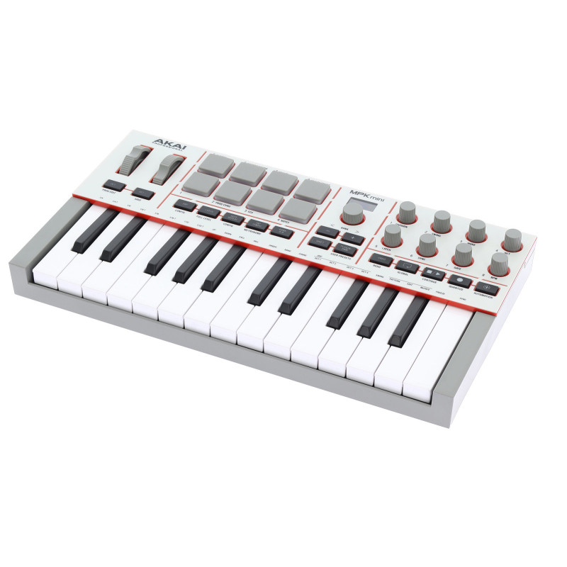 AKAI MPK MINI4-W clavier maître compact 25 touches 8 pads 8 encodeurs gris