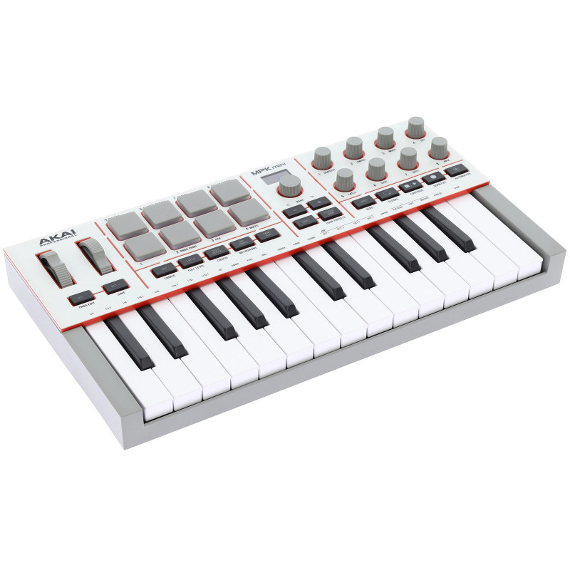 AKAI MPK MINI4-W clavier maître compact 25 touches 8 pads 8 encodeurs gris