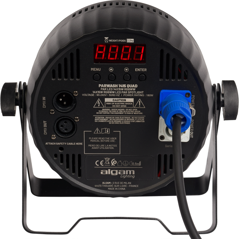 ALGAM LIGHTING PARWASH1415-QUAD par wash 14x 15w rgbww 4-en-1 optique 35°