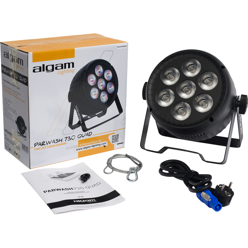 ALGAM LIGHTING PARWASH730-QUAD par wash 7x 30w rgbww 4-en-1 optique 15°