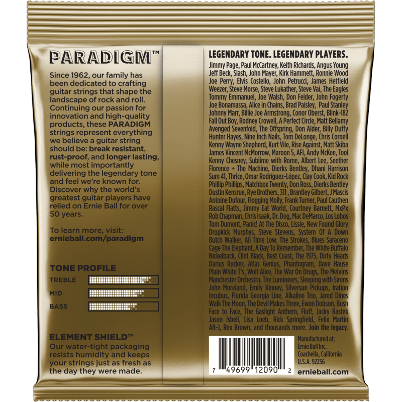 ERNIE BALL 2090 paradigm 80/20 bronze extra light 10-50