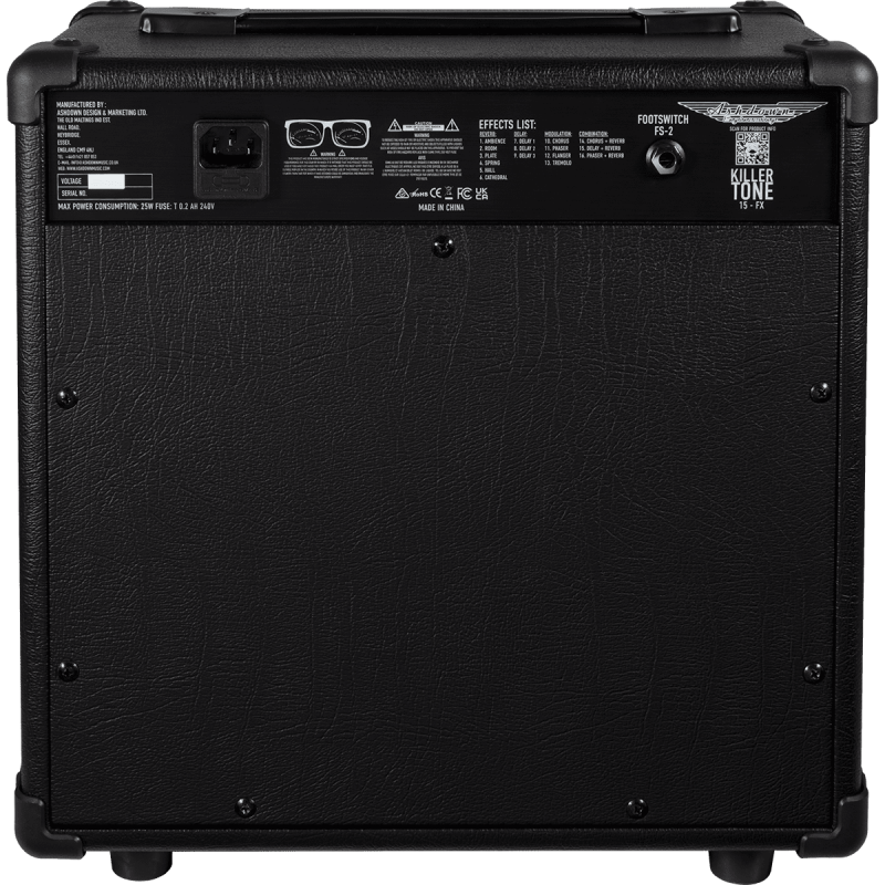 ASHDOWN KT-15FX combo killertone 15 watts 1x8" + fx