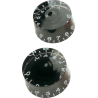 YELLOW PARTS EZ1219B boutons de potentiomètre type les paul® noir - lot de 2