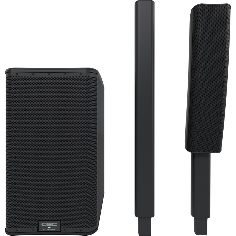 QSC PRO AUDIO KC12T-BK-SYSTEM système complet kc12t-bk + kc12s-bk - noir