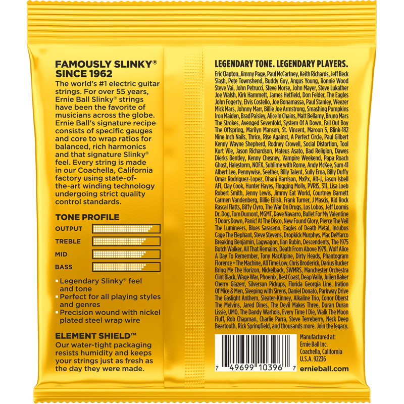 ERNIE BALL 2216 skinny top beefy bottom 10-54