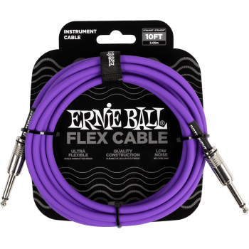 ERNIE BALL 6415 câbles instrument flex jack/jack 3m violet