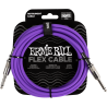 ERNIE BALL 6415 câbles instrument flex jack/jack 3m violet