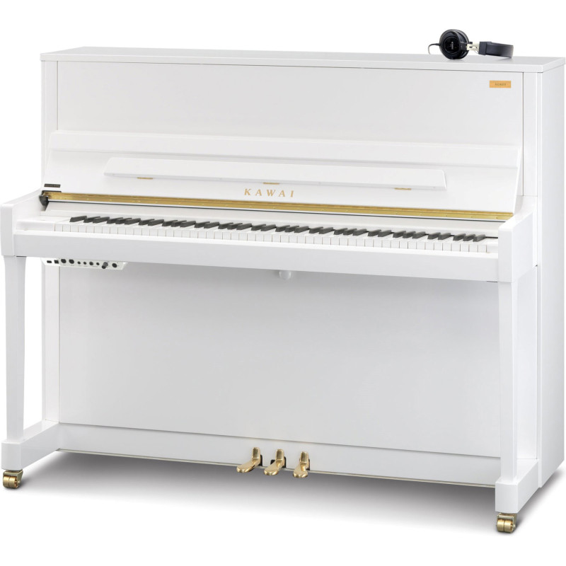 KAWAI K 300 AURES2 WHP Blanc brillant 122cm Systeme AURES2