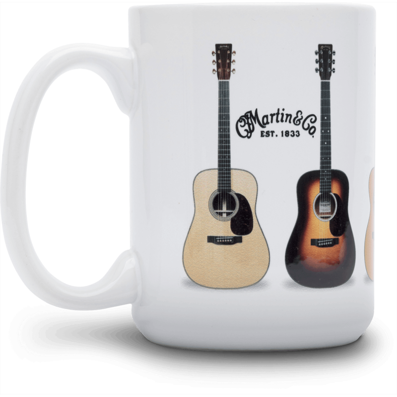 MARTIN  18N0243 mug,ceramic,withguitars,white,15oz