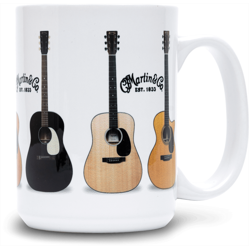 MARTIN  18N0243 mug,ceramic,withguitars,white,15oz
