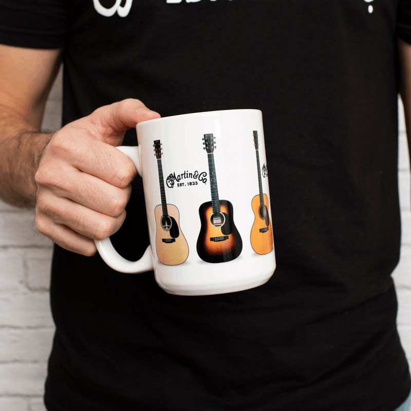 MARTIN  18N0243 mug,ceramic,withguitars,white,15oz