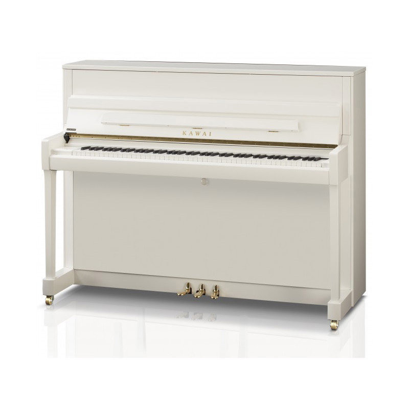 KAWAI K 200 Blanc laque piano acoustique - Mecanique Millenium III - Ralentisseur