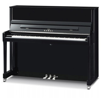 KAWAI K 300 Noir laque accastillage silver (Chrome) - 122cm - Mecanique Millenium III - Ralentisseur
