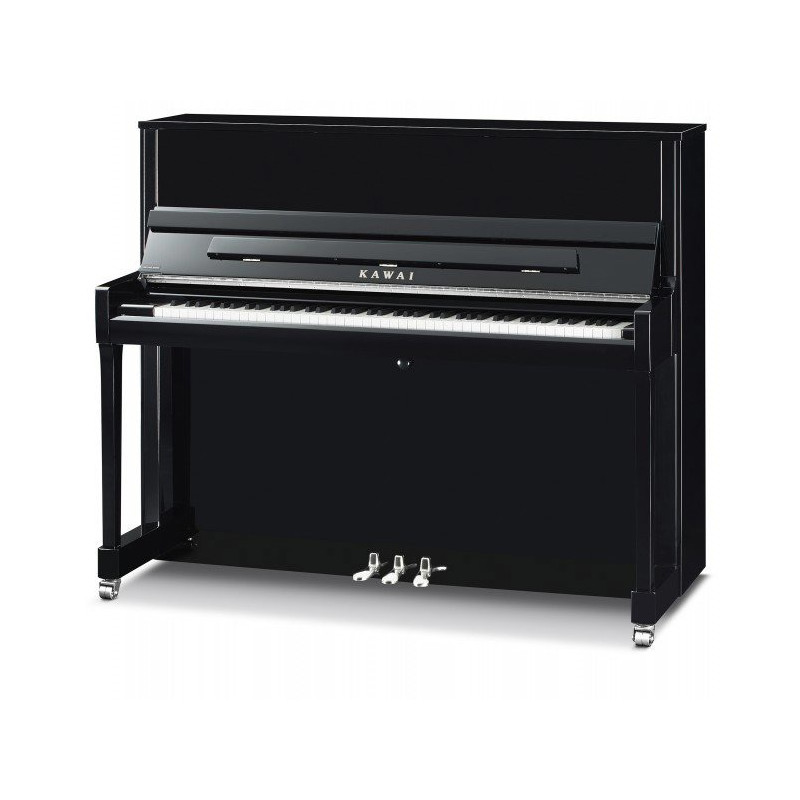 KAWAI K 300 Noir laque accastillage silver (Chrome) - 122cm - Mecanique Millenium III - Ralentisseur