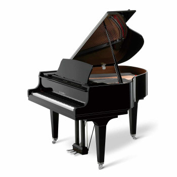 KAWAI GL10 Noir laque Silver (Accastillage Chrome - Cadre argent) - 153cm - Mecanique Millenium III - Ralentisseur