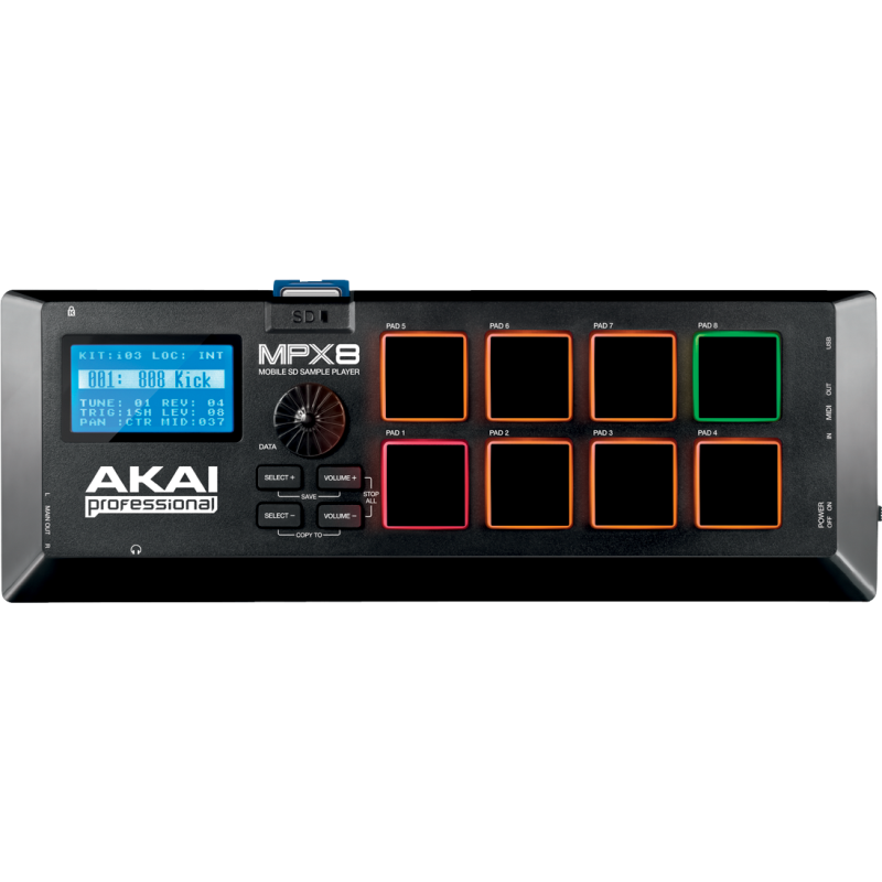 AKAI MPX8 lecteur de samples sur carte sd 8 pads