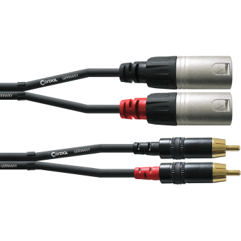 CORDIAL CFU3MC câble audio double xlr mâle/rca 3 m