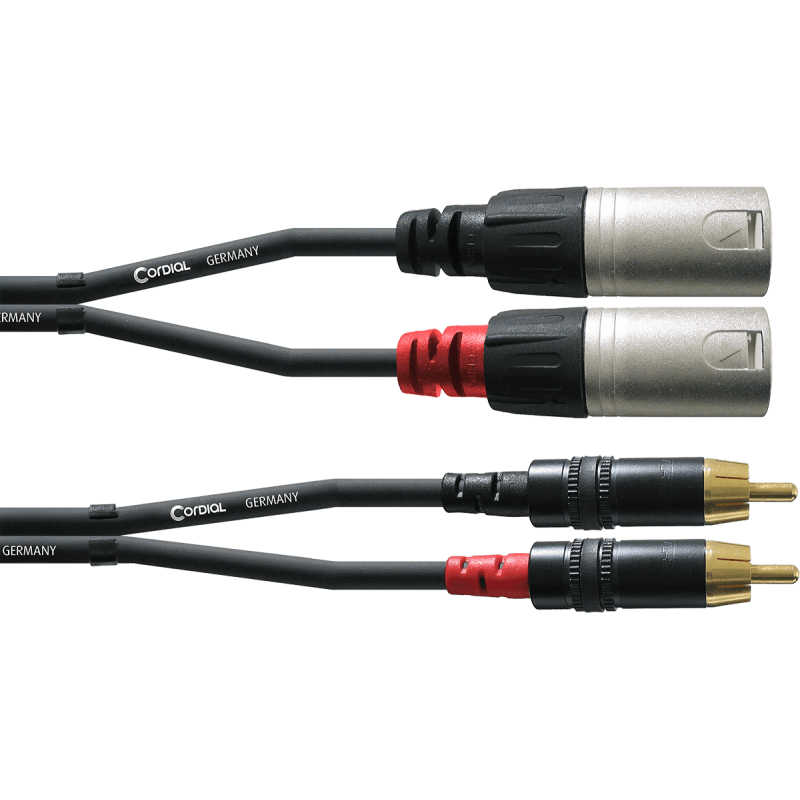 CORDIAL CFU3MC câble audio double xlr mâle/rca 3 m