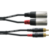 CORDIAL CFU3MC câble audio double xlr mâle/rca 3 m